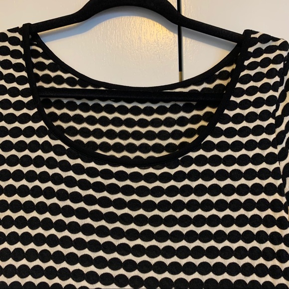 Black & White Peplum Dress - Picture 2 of 5